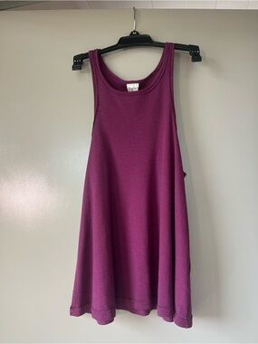 Free People Berry Ribbed Swing Tank Top